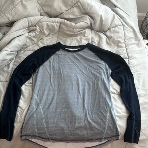 Tek Gear Navy and White Striped Shirt